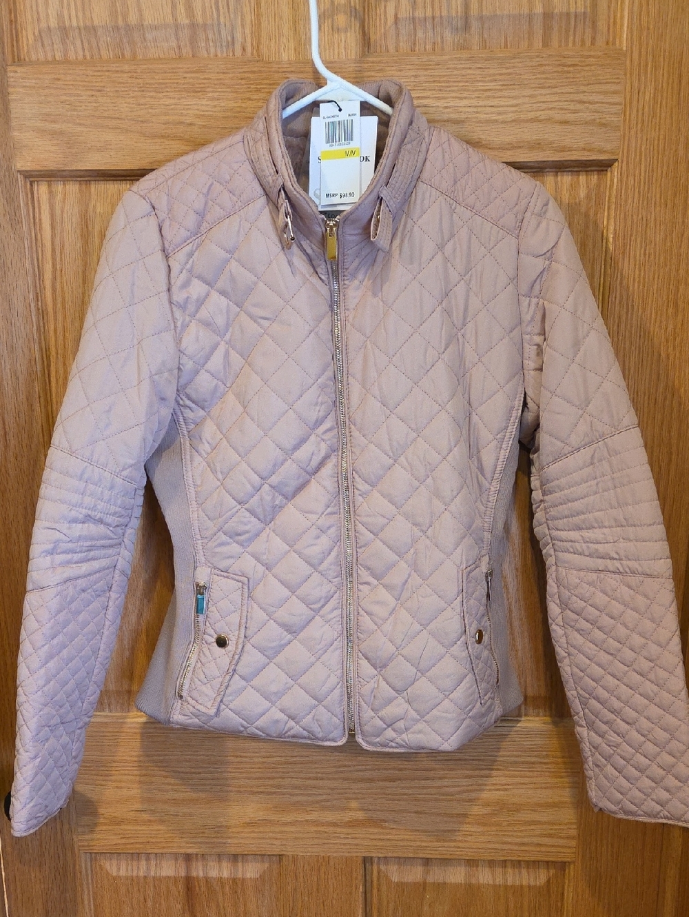 Blush Quilted Light Mauve Puffer Jacket